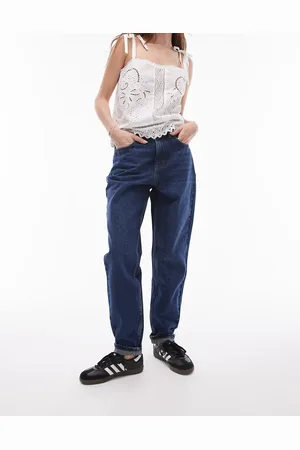 Topshop Fyldige blå Original Mom-jeans med høj talje