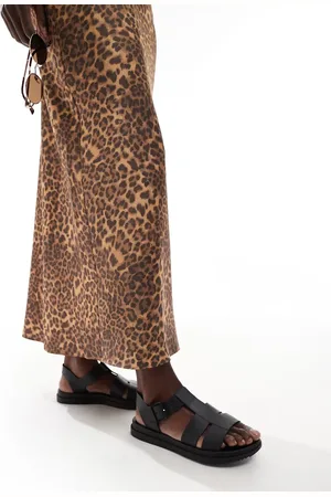 London Rebel London - Hattie - Sorte sandaler med stropper
