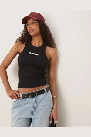 Dickies Top med ribber og centralt logo
