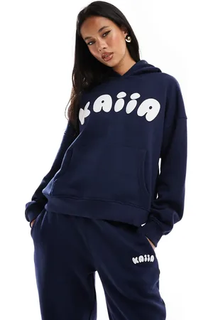 Kaiia Oversized og hættetrøje med boblelogo - Del af sæt