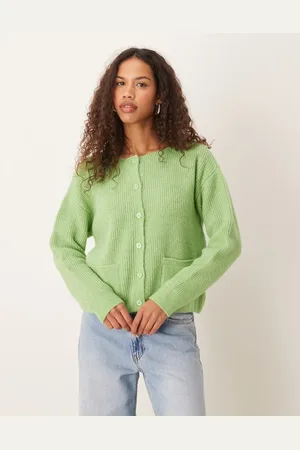 JDY Grøn cardigan i let strik