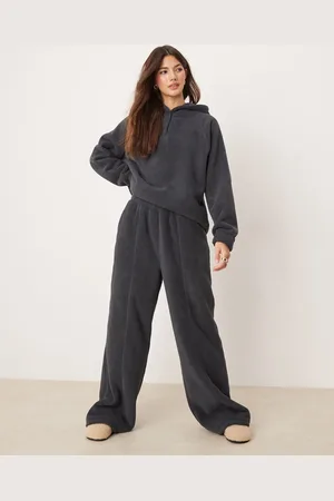 ASOS Lounge-bukser i mikrofleece med brede ben