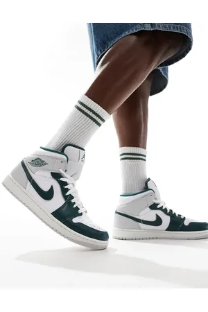 Jordan Air 1 Mid - Sneakers i /grå/mørkegrøn