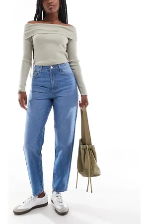Miss Selfridge Højtaljede mom-jean i