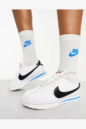 Nike Cortez - Unisex - Hvide sneakers med sorte detaljer i læder