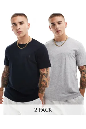 French Connection French Connection - Pakke med 2 kortærmet T-shirt i marineblå og grå-Multifarvet