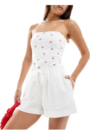 Cotton On Cotton On - Afslappede shorts i hvidt hørlook