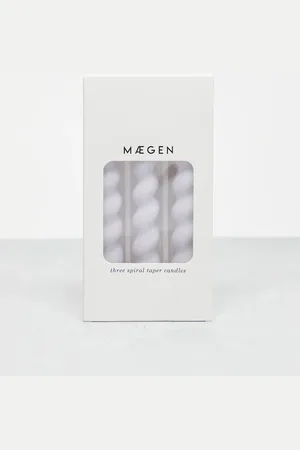 MAEGAN MAEGEN Spiral - Tapered stearinlys 3-pakke - Lilla