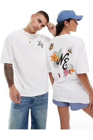 New Era Unisex - t-shirt med broderet grafik på ryggen