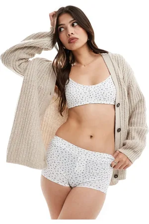 Lindex Boksershorts i bomuld med småblomstret print
