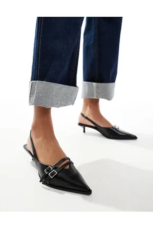 Bershka Sorte pumps med spændedetalje og høj hæl