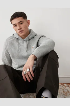 Dickies Oakport - Gråmeleret hættetrøje med lille logo