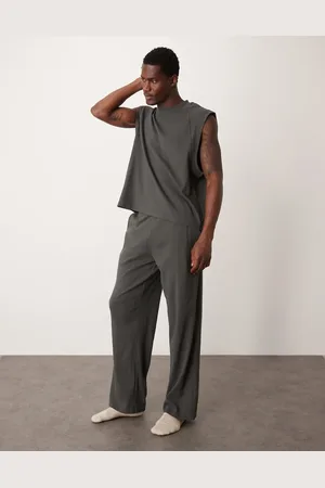 ASOS Capsule Collection - Mørkegråt loungesæt med oversized tanktop og bukser-Marineblå