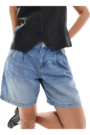 VERO MODA Boyfriend-shorts i lyseblå denim