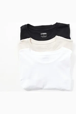 JJ Pakke med 3 oversized T-shirts i sort/hvid/beige