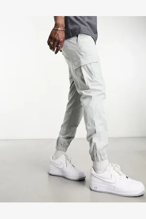 JACK & JONES Intelligence - Grå cargobukser i polyester