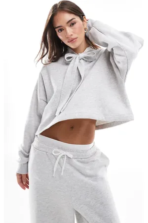 ASOS Oversized sweatshirt med sløjfe i halsen
