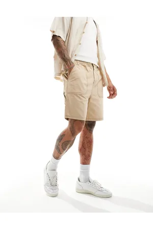 Native Youth Utility-shorts med kontrasterende sømdetaljer-Neutral