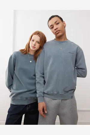 Dickies Plentywood - Vasket mellemblå sweatshirt med lille logo