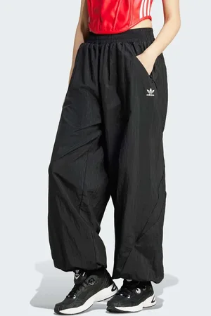 adidas Sorte vævede bukser med vide ben