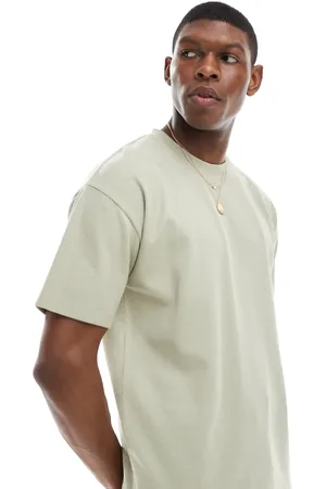 New Look Oversized T-shirt med vaffeltekstur - Del af sæt-Neutral