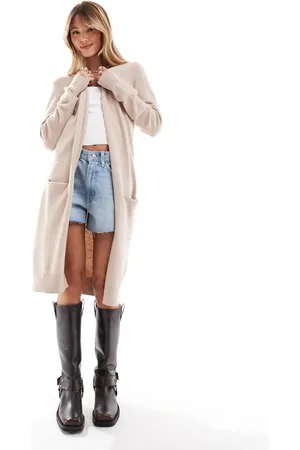 JDY Longline-cardigan i beige-Neutral