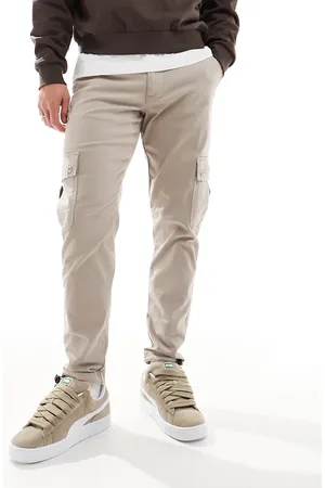 ASOS Tapered cargobukser i -Neutral