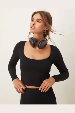 Tala DayFlex - top med dyb, rund hals og lange ærmer