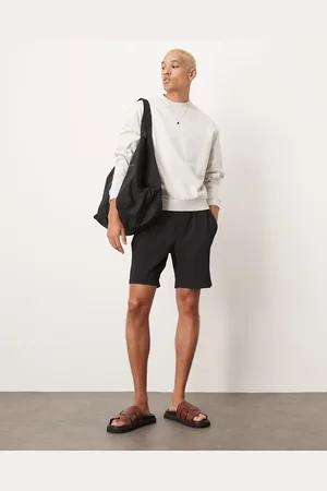 ASOS Essentials - Oversized og gråmeleret sweatshirt med firkantet pasform-Hvid