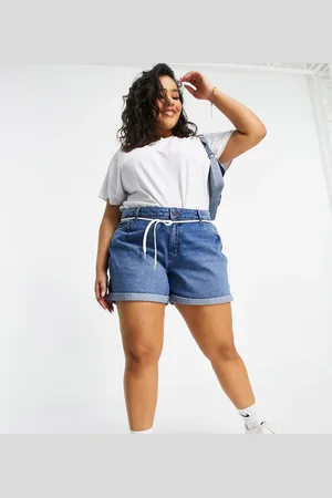 Noisy May Blå mom-denimshorts