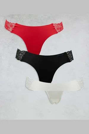 Cotton On Cotton On - Party Pants - Sæt med 3 briefs i sort/rød/hvid-Multifarvet