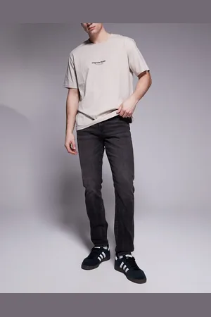 River Island Jeans med skinny fit i vasket sort-Grå