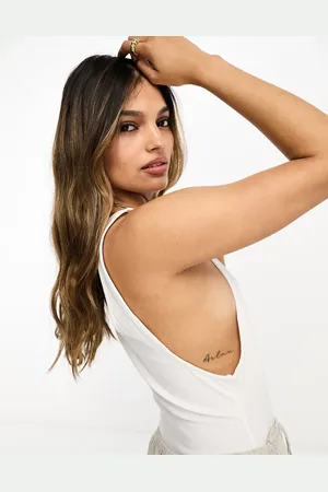 ASOS Bodystocking med dyb, rund ryg og dybe ærmegab