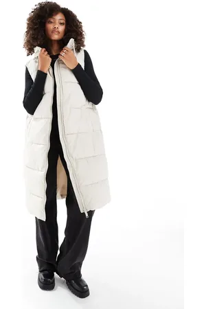 VERO MODA Polstret longline vest-Neutral