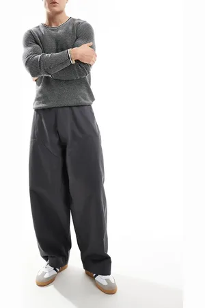 ASOS Jeans i kanvas med knæpaneler og oversized samt baggy pasform