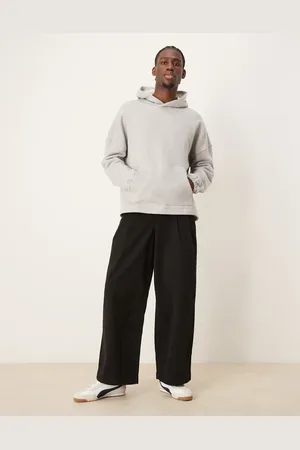 ASOS Sorte superposede bukser med plisseringer