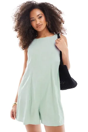 ASOS Salviegrøn godet-playsuit