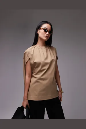 ARKET Bluse med kappedetalje-Neutral
