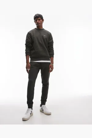 Lacoste Kakigrønne smalle sweatpants med logo