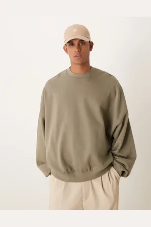 ASOS Essentials - Ekstremt oversized og kakifarvet sweatshirt-Grøn