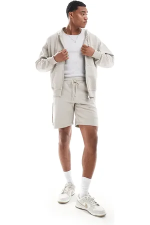 The Couture Club Jerseyshorts med rå sømme - Del af sæt-Neutral