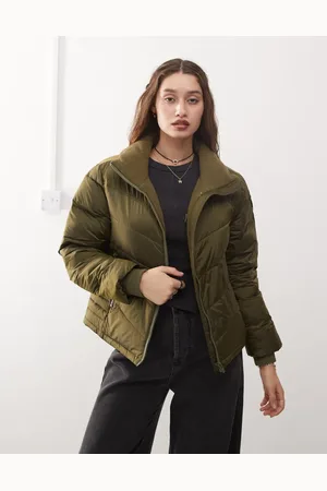 Wrangler Grøn kort dynejakke