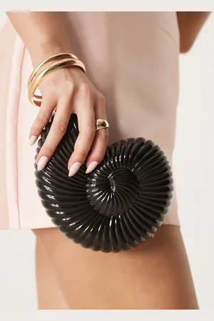 ASOS Hård clutch-taske med ammonit-design og aftagelig kæderem