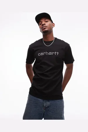 Carhartt T-shirt med korte ærmer og skrift med nitter