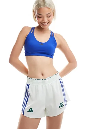 adidas Adidas Running - Own The Run - Hvide shorts med grønne og blå detaljer