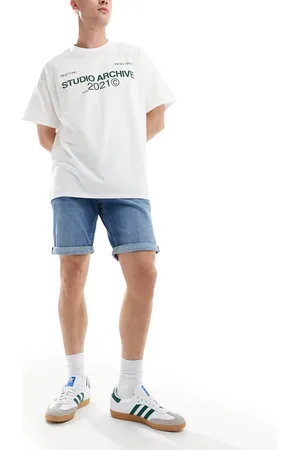 Tommy Hilfiger Scanton - Slim Fit-denimshorts i mellemvask-Blå