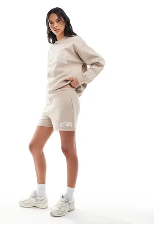 The Couture Club Shorts med CTRE-print i college-stil - Del af sæt-Neutral
