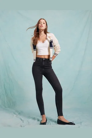 Miss Selfridge Højtaljede og sorte skinny-jeans