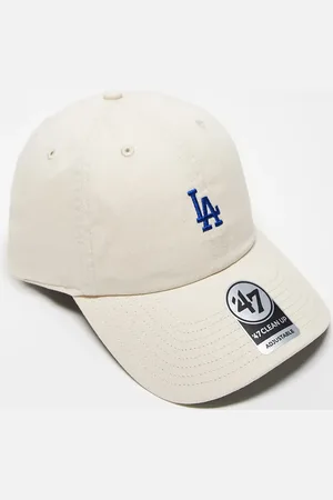 47 Brand Los Angeles Dodgers Clean Up - Vasket cremehvid kasket med lille logo
