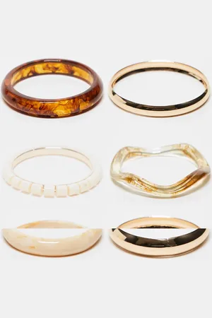 Aldo Summerstack - Multipakke med armbånd i guldfarve og resin-Brun